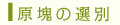 原塊を選別