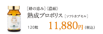 ［蜂の恵み］〈濃縮〉熟成プロポリス［ソフトカプセル］ 120粒